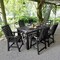 Highwood Usa Weatherly 7pc Rectangular Counter Height Outdoor Patio Furniture Dining Set 72 x 42 AD-ST7WL2CO4BA-BKE - alternate 2
